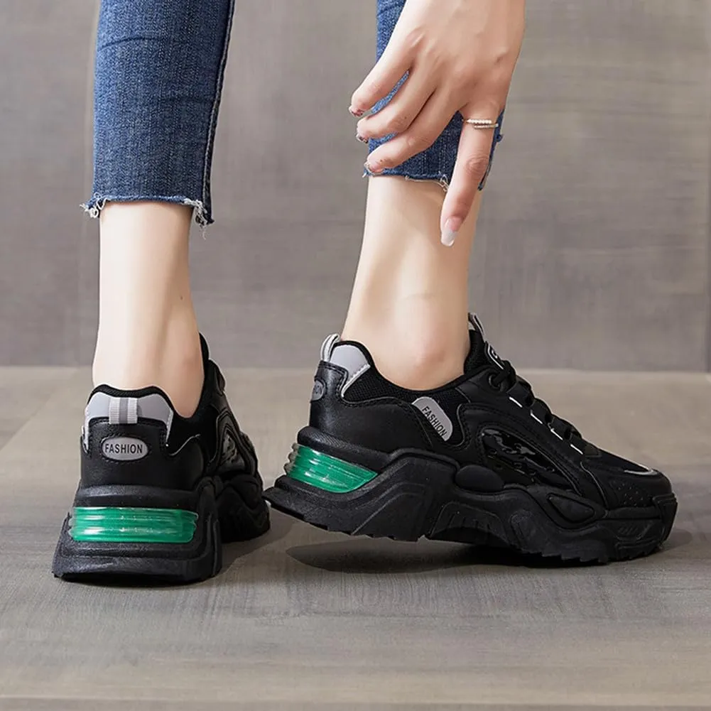 NCNDB Women's Mesh Breathable Walking Sneakers Platform Casual Sports Shoes