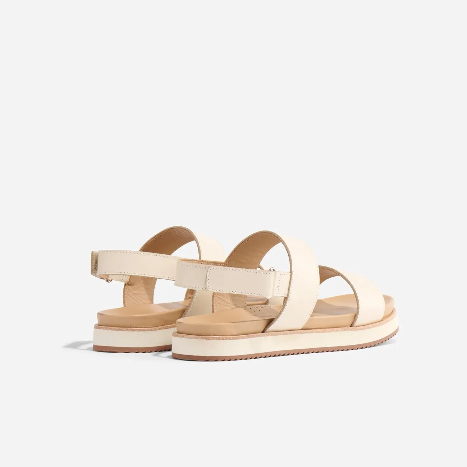 Nisolo Women's Go-To Flatform Sandals, Summer/Spring Casual, 1" Added Height, Soft Interior Lining, Memory Foam Insoles for Comfort, Easy Hook & Loop Closure, True to Size