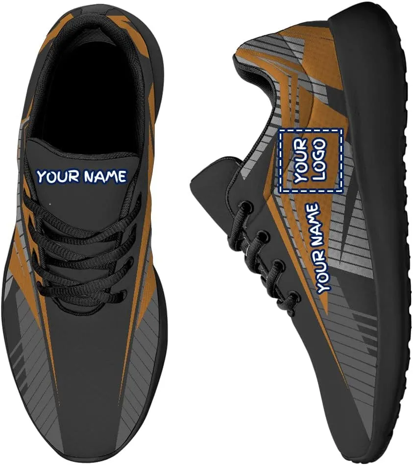 Non Slip Walking Shoes, Custom Sneaker with Your Team Logo/Name,Unisex Lightweight Athletic Gym Running Shoes