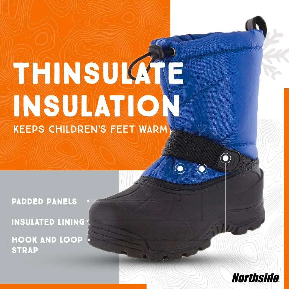 Northside Frosty Insulated Winter Snow Boots for Girls and Boys with Rugged, Water Resistant Nylon Upper, Quick-Drying Lining, Removable EVA Insole, and Durable TPR Outsole