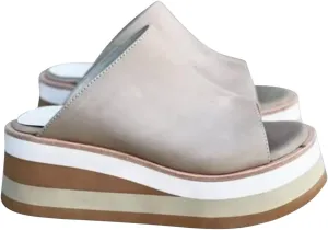 oiangi Summer Womens Wedge Platform Sandals Fashion Casual Fish Mouth Peep Toe Slip-on Chunky Slipper Comfortable Outdoor Ladies Beach Shoes Slides