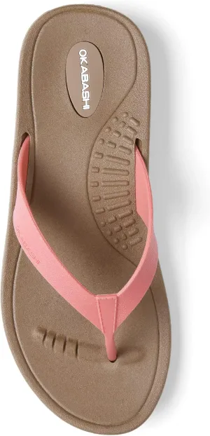 OKABASHI Women's Breeze Flip Flop | Contoured Footbed w/Arch Support for All-Day Comfort | Slip-Resistant & Waterproof | Sustainably Made in The USA
