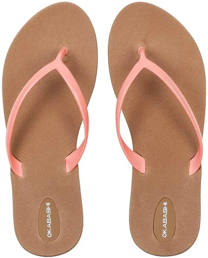 OKABASHI Women's Shoreline Flip Flop | Sculpted Footbeed for All-Day Comfort | Slip-Resistant & Waterproof | Sustainably Made in the USA
