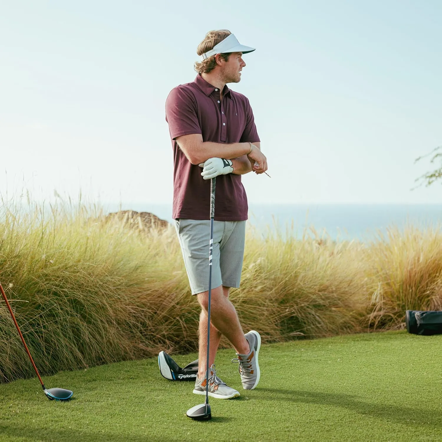 OLUKAI Manele Men's Golf Shoes, Spikeless Golf Shoes, Water & Stain-Resistant, Cushioned Midsole & Contoured Footbed, All-Day Comfort & Lightweight