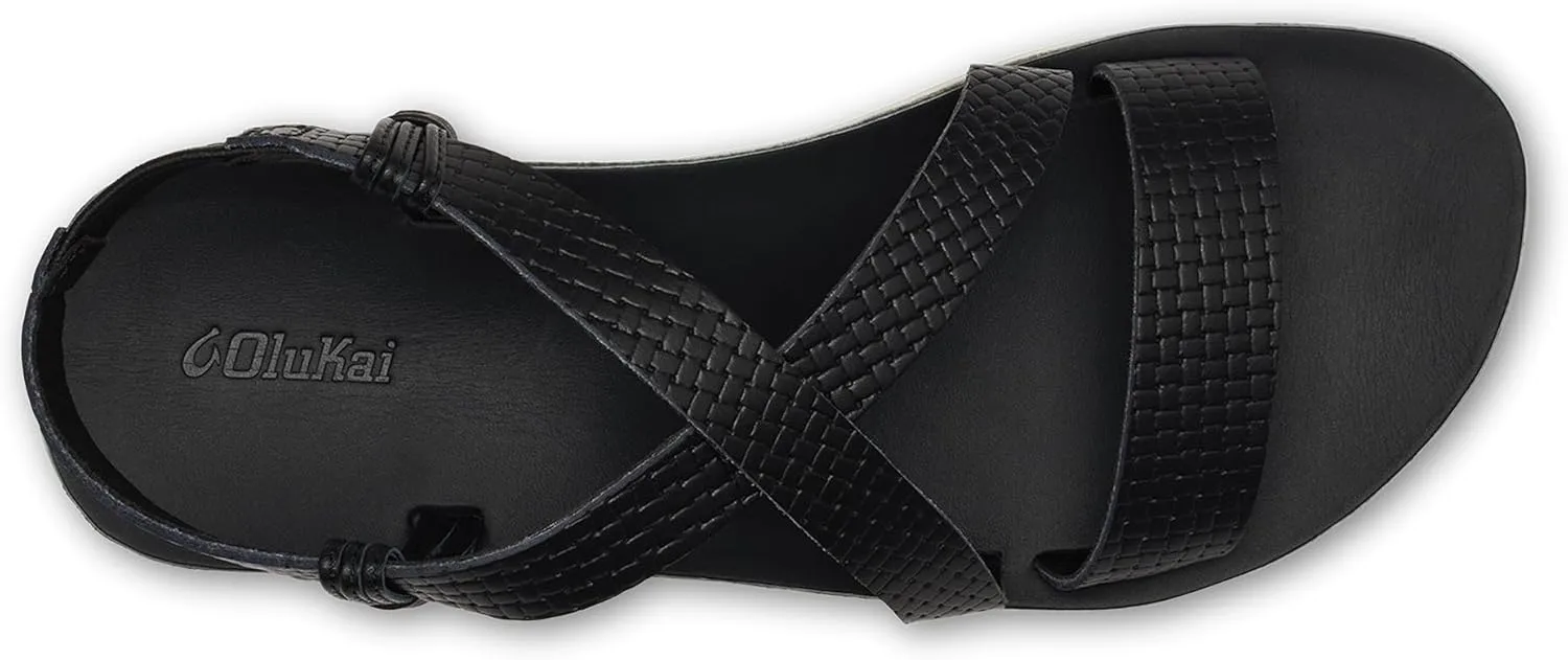 OLUKAI Onohi Women's Strappy Leather Sandals, Premium Platform Sandals with Full Grain Leather, Comfortable & Versatile, All-Day Wear