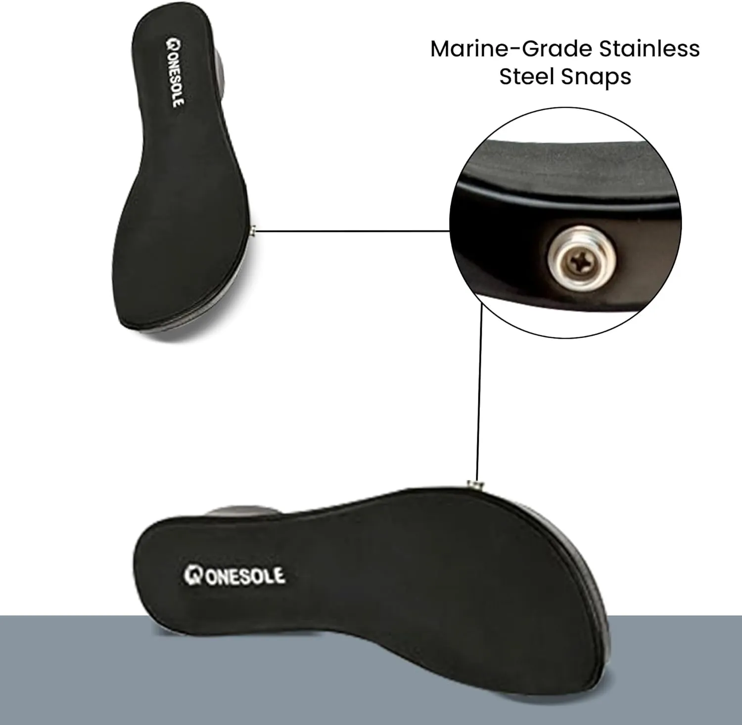 Onesole Mermaid Realm Black leisure Travel Kit, low Black wedge sole, Interchangeable Mermaid Realm and Turquoise Tops, Tops for women's wedge Sandals, As Seen on Shark Tank