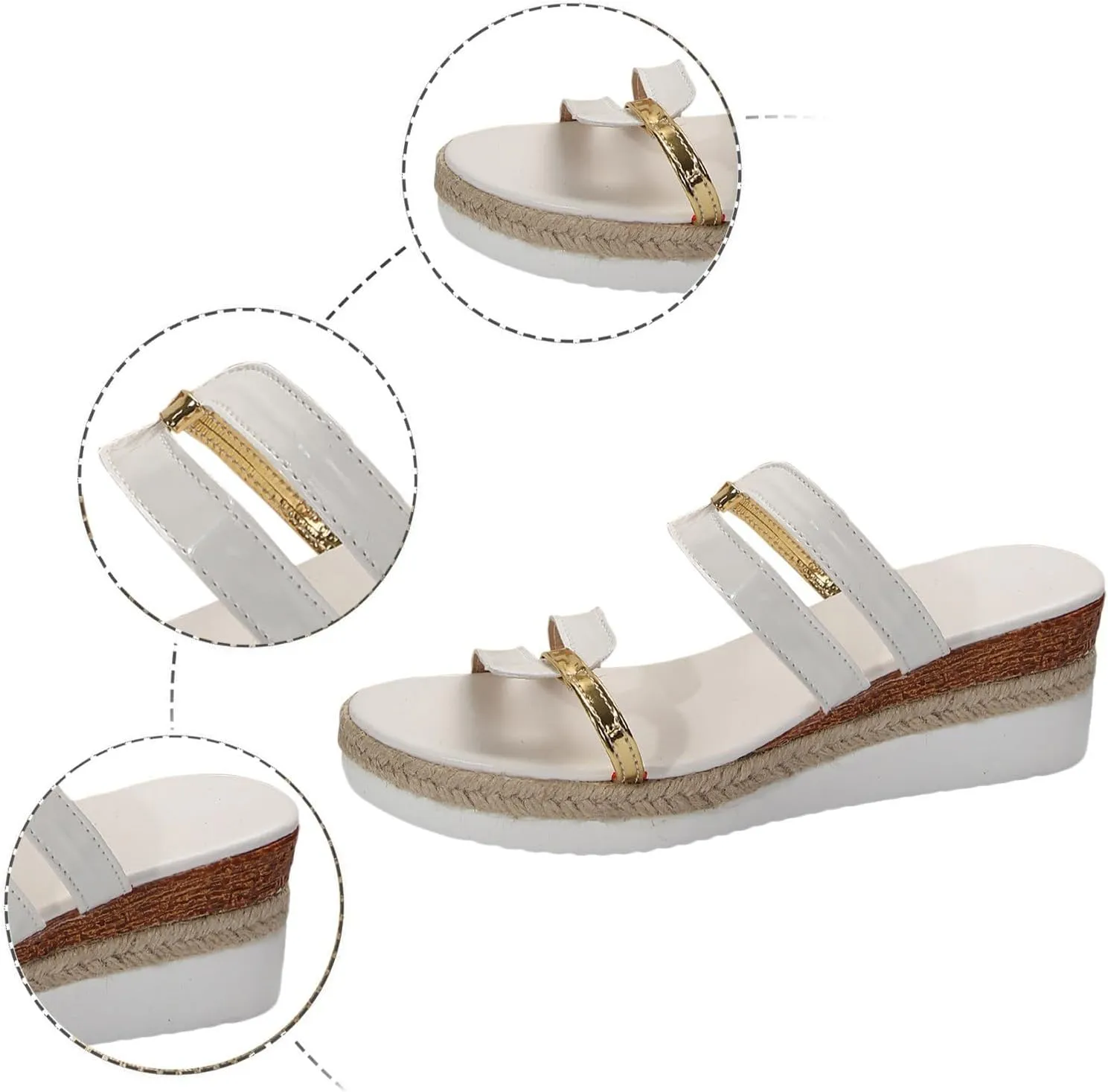 Orthopedic Wedge Sandals for Women 2025,Orthopedic Espadrilles Open Toe Slip On Ankle Strap Slippers Lightweight Comfortable Non Slip Beach Vacation Outdoor Prom Party Dress Shoes