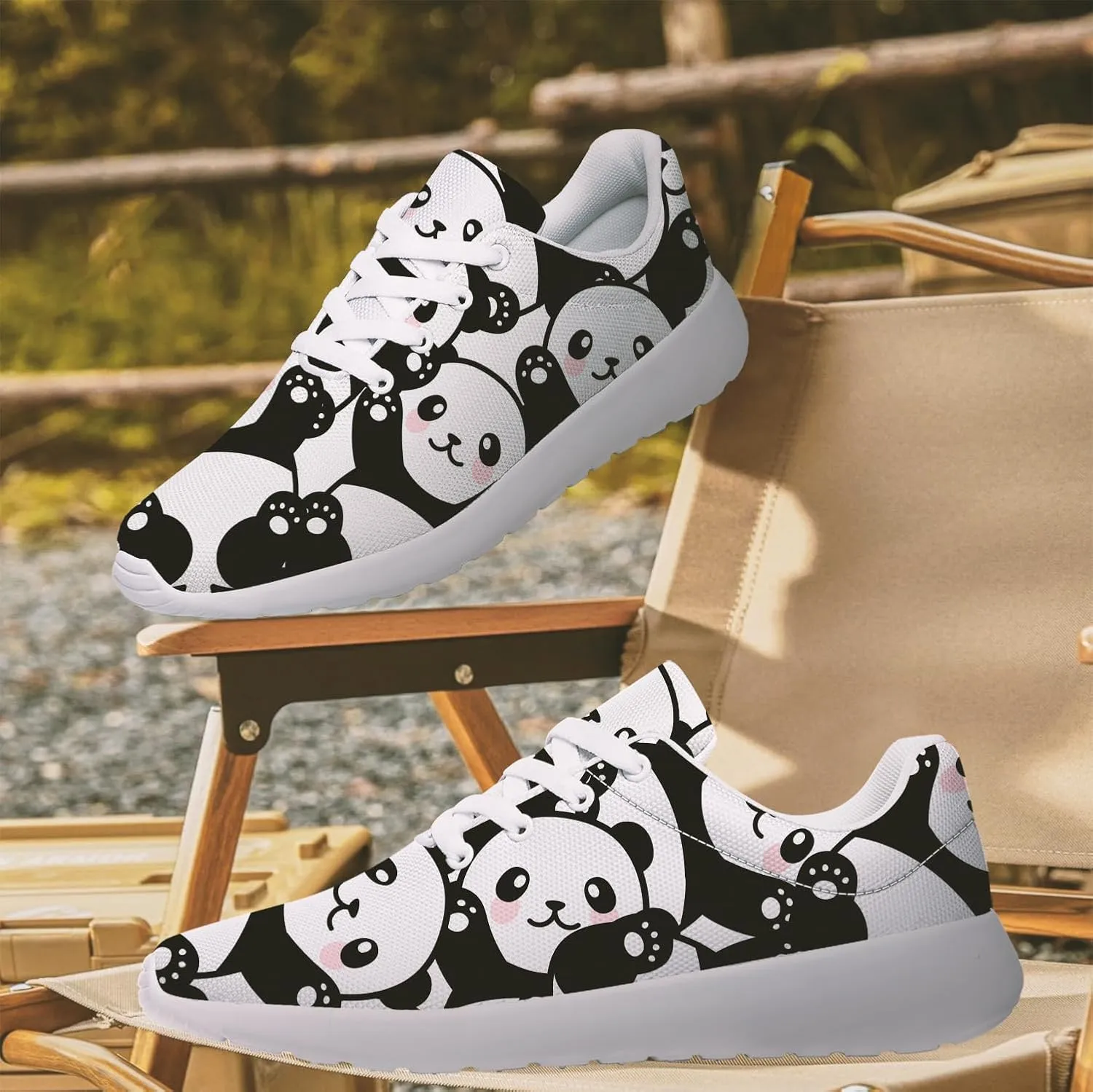 Panda Sneakers for Women Men Tennis Shoes Walking Sneakers Panda Gifts for Women Men