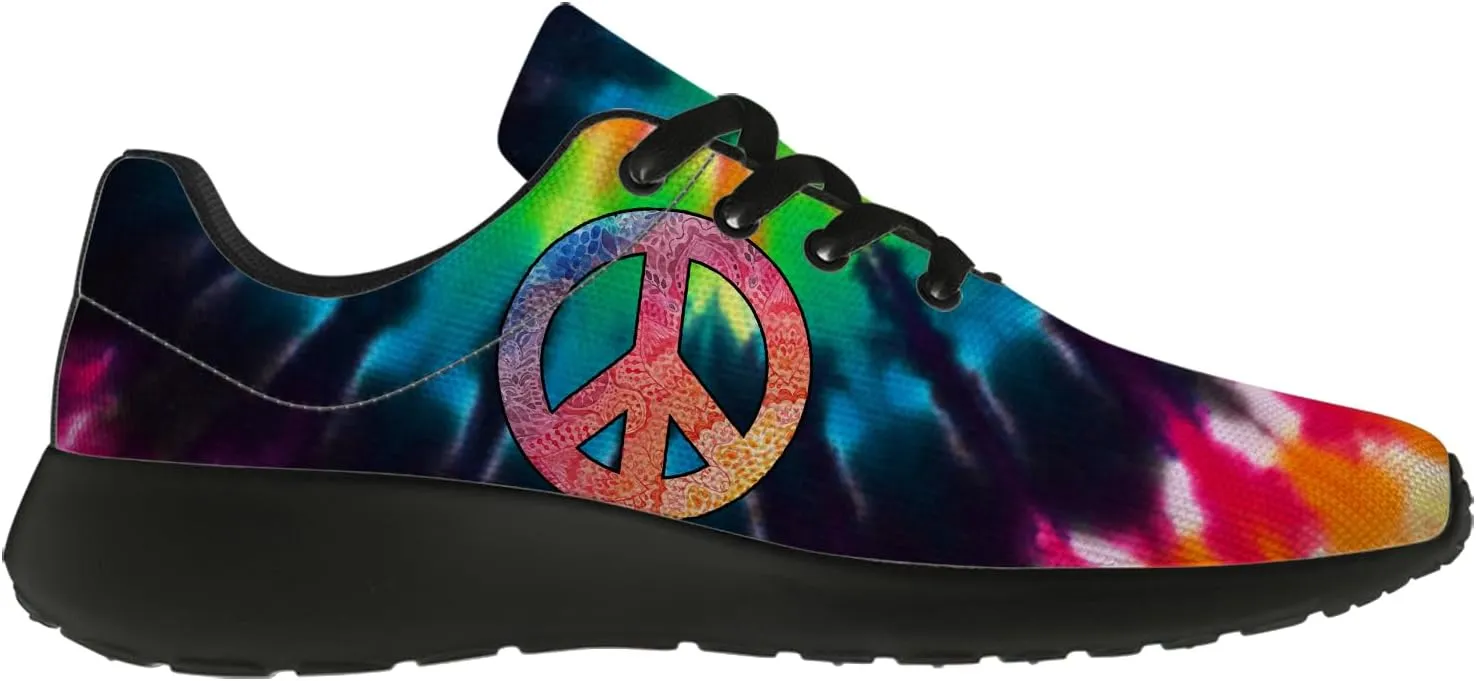 Peace Tie Dye Shoes for Women Men Running Tennis Shoes Walking Sneakers Gifts for Men Women