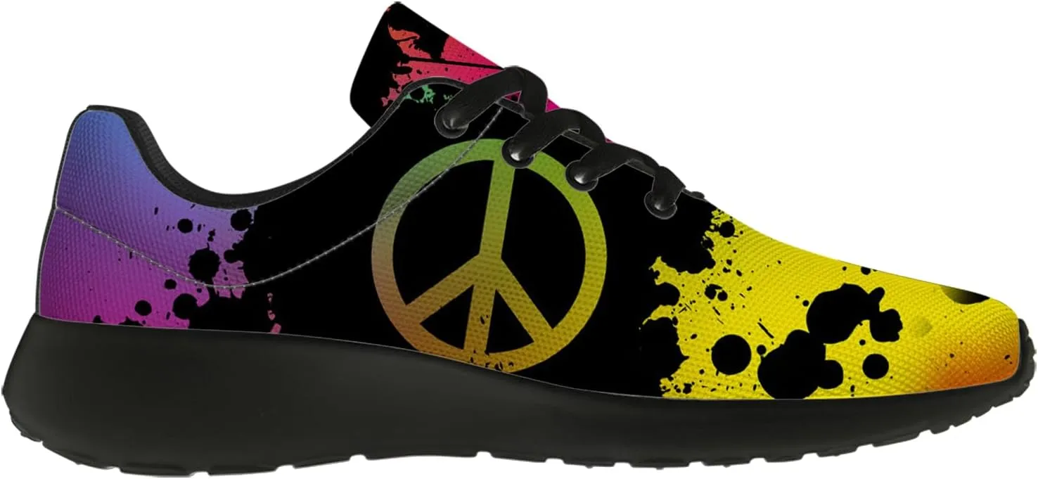 Peace Tie Dye Shoes for Women Men Running Tennis Shoes Walking Sneakers Gifts for Men Women