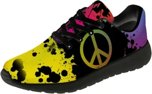 Peace Tie Dye Shoes for Women Men Running Tennis Shoes Walking Sneakers Gifts for Men Women