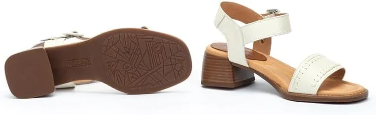 PIKOLINOS Heeled Sandals Leather Oliva for Woman