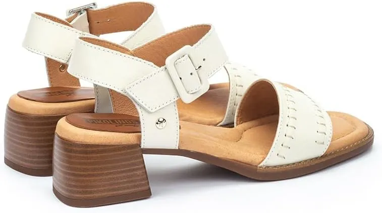 PIKOLINOS Heeled Sandals Leather Oliva for Woman