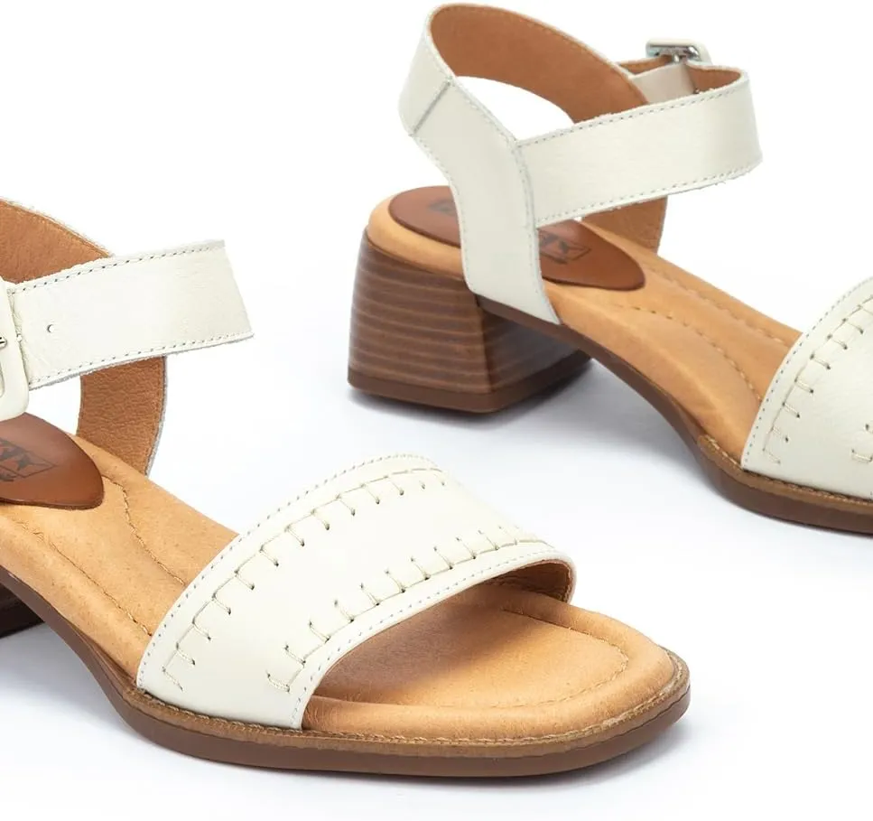 PIKOLINOS Heeled Sandals Leather Oliva for Woman