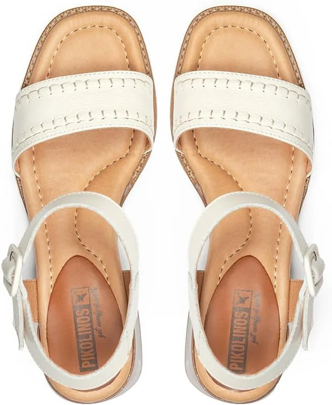 PIKOLINOS Heeled Sandals Leather Oliva for Woman