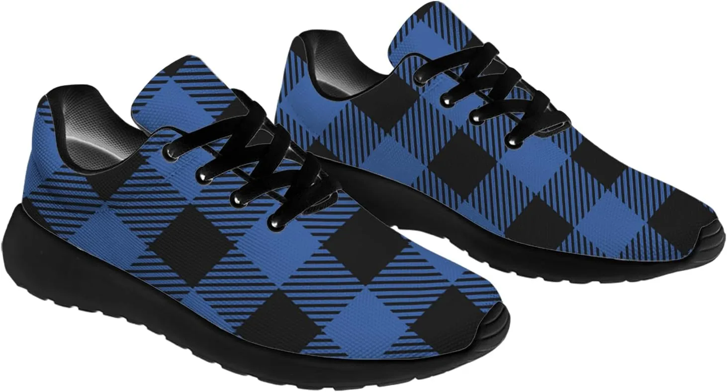 Plaid Shoes for Women Men Running Shoes Plaid Sneakers Gifts for Women Men