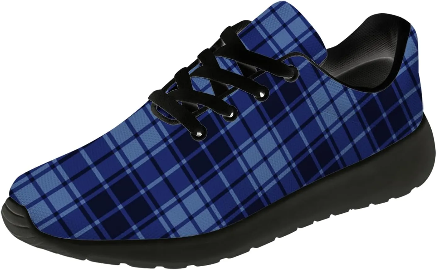 Plaid Shoes for Women Men Running Shoes Plaid Sneakers Gifts for Women Men