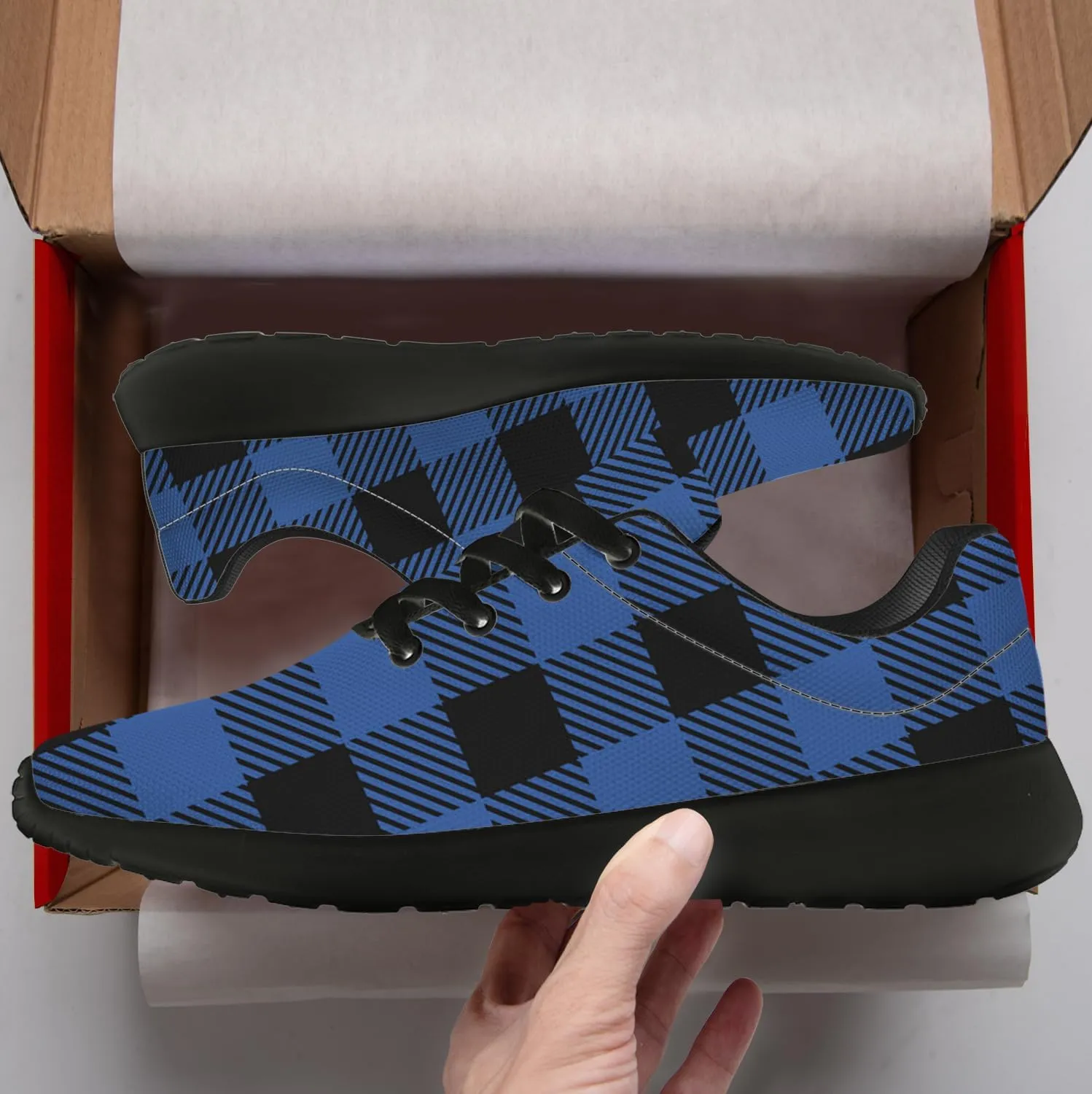 Plaid Shoes for Women Men Running Shoes Plaid Sneakers Gifts for Women Men