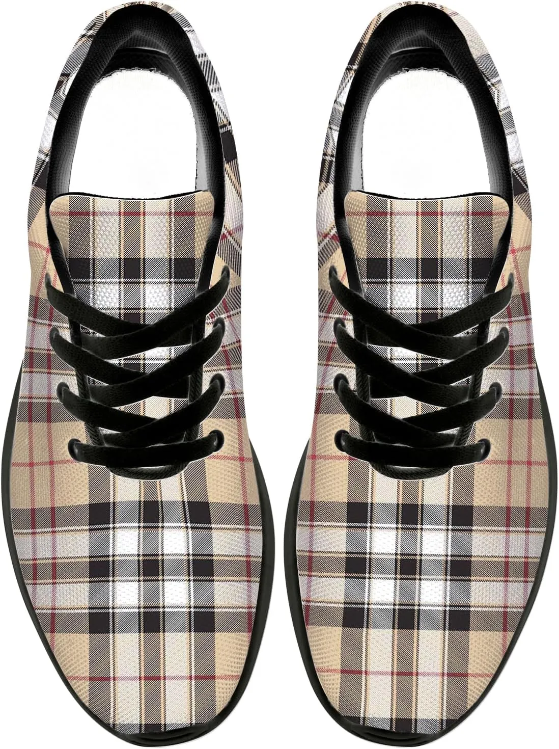 Plaid Shoes for Women Men Running Shoes Plaid Sneakers Gifts for Women Men