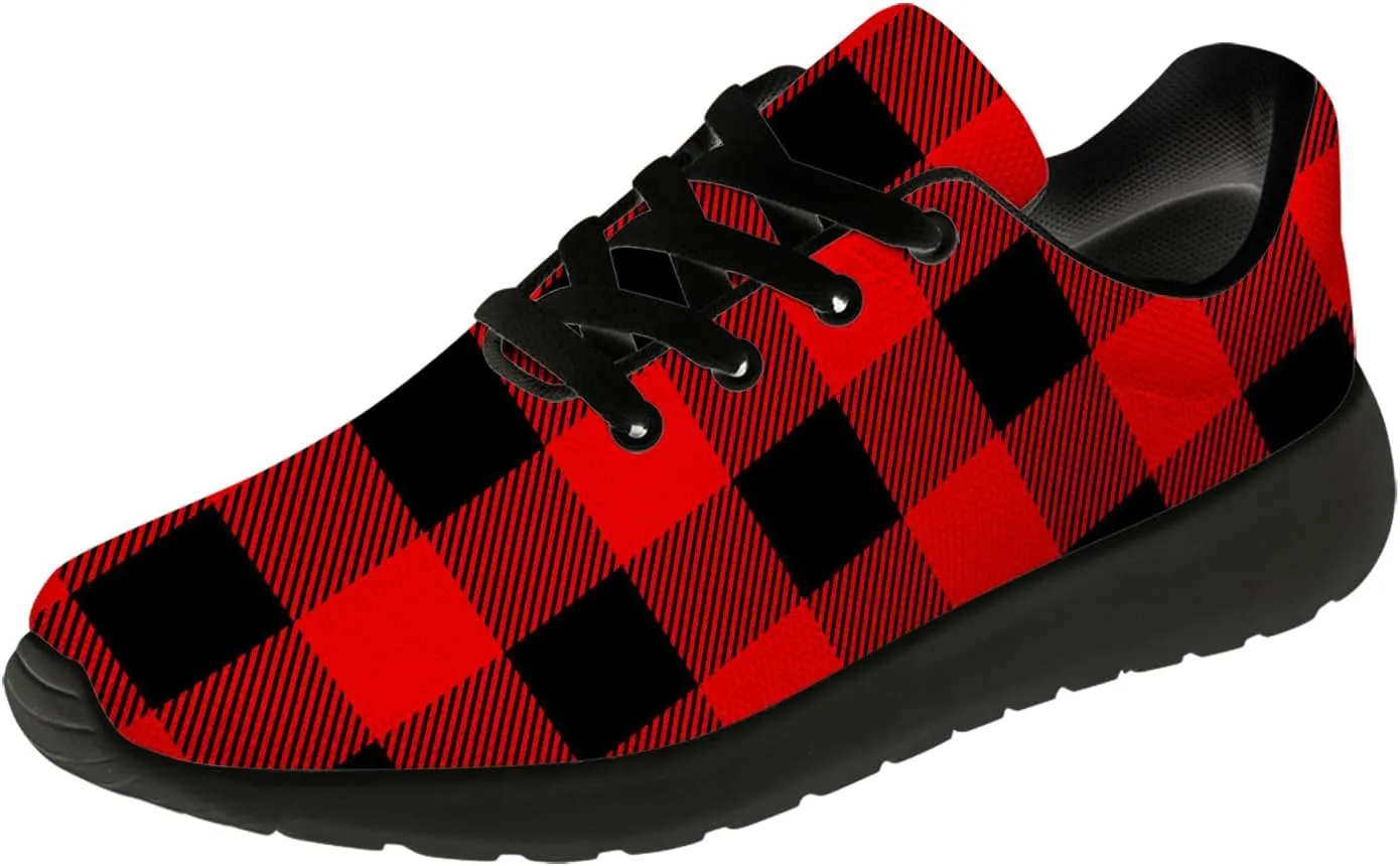 Plaid Shoes for Women Men Running Shoes Plaid Sneakers Gifts for Women Men
