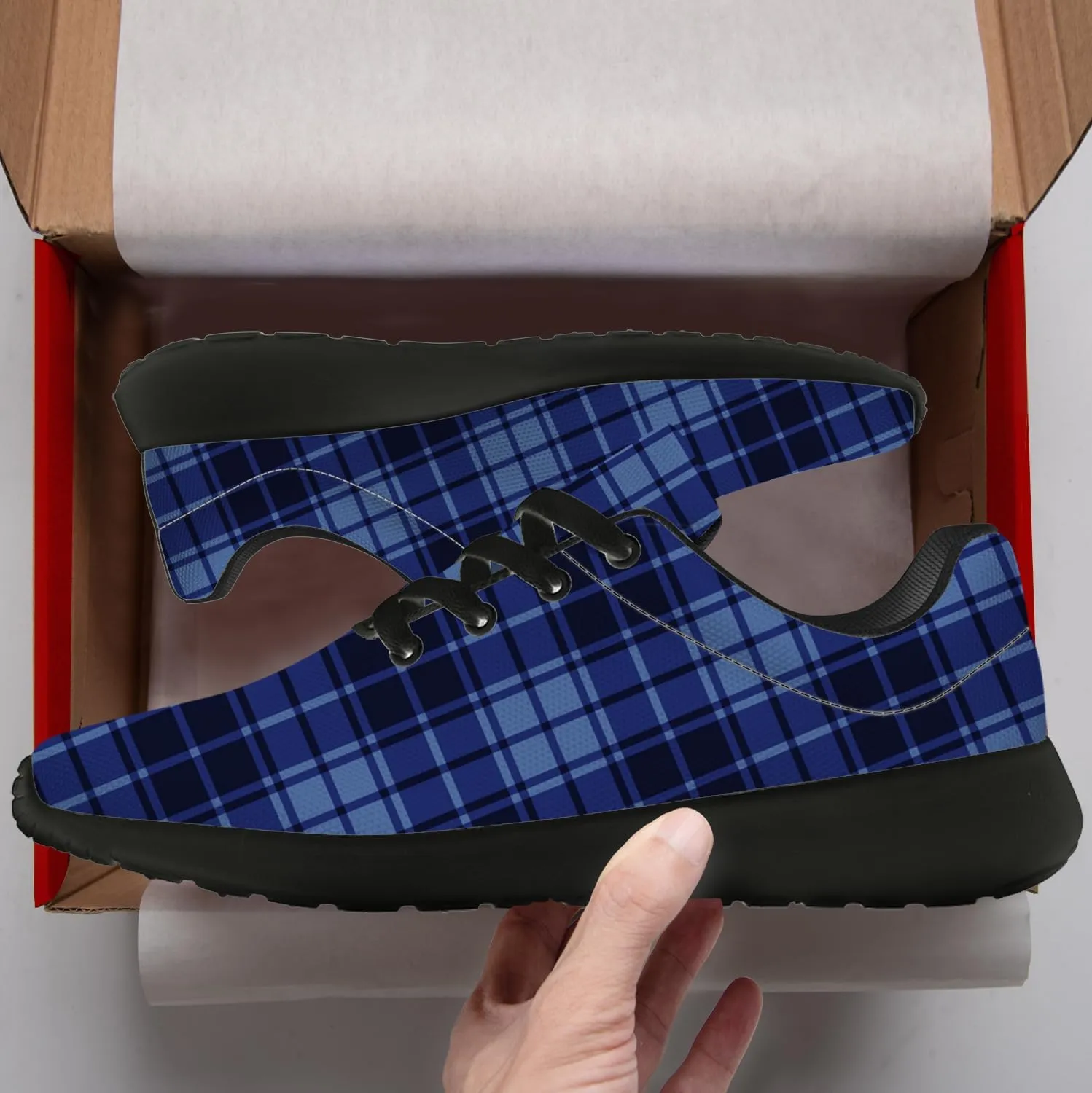 Plaid Shoes for Women Men Running Shoes Plaid Sneakers Gifts for Women Men