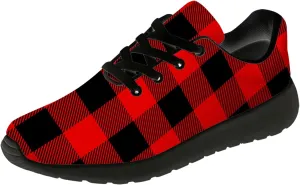 Plaid Shoes for Women Men Running Shoes Plaid Sneakers Gifts for Women Men