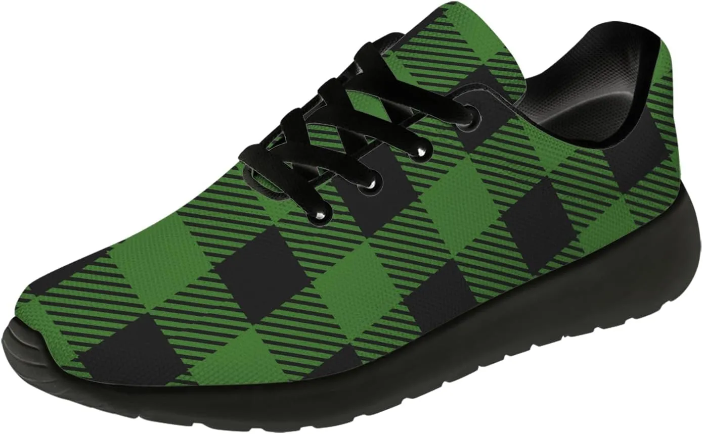 Plaid Shoes for Women Men Running Shoes Plaid Sneakers Gifts for Women Men