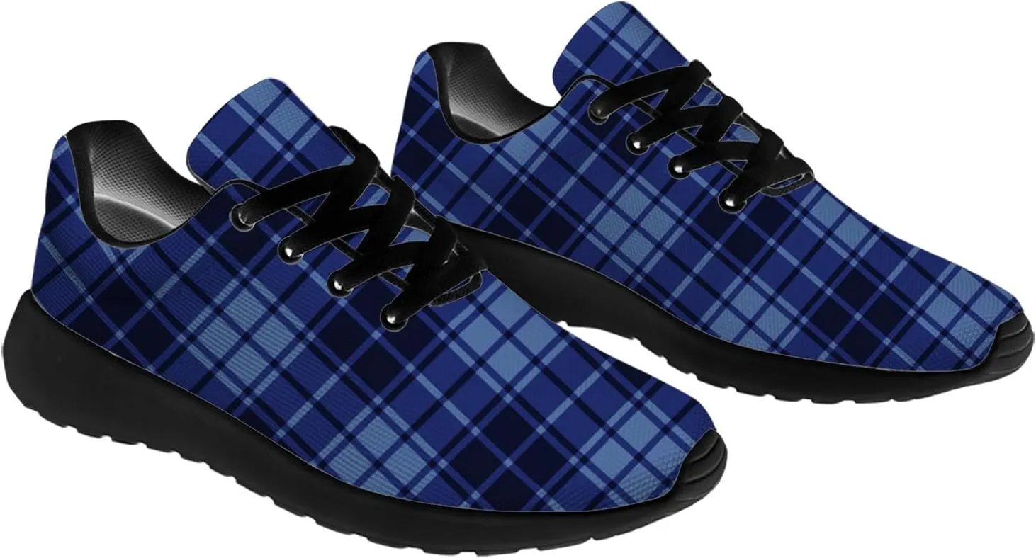Plaid Shoes for Women Men Running Shoes Plaid Sneakers Gifts for Women Men