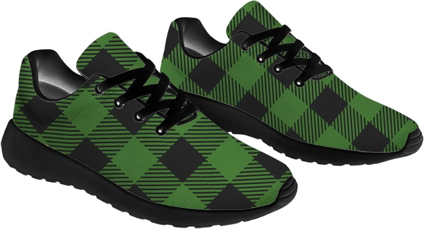 Plaid Shoes for Women Men Running Shoes Plaid Sneakers Gifts for Women Men
