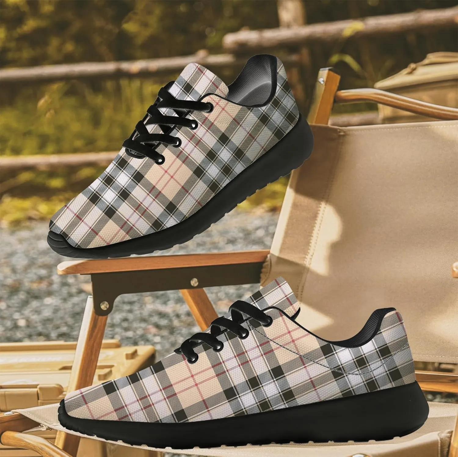 Plaid Shoes for Women Men Running Shoes Plaid Sneakers Gifts for Women Men