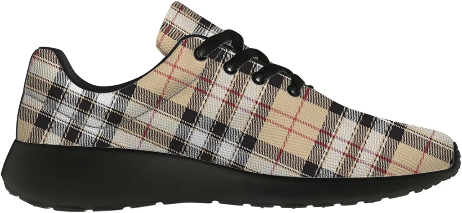 Plaid Shoes for Women Men Running Shoes Plaid Sneakers Gifts for Women Men