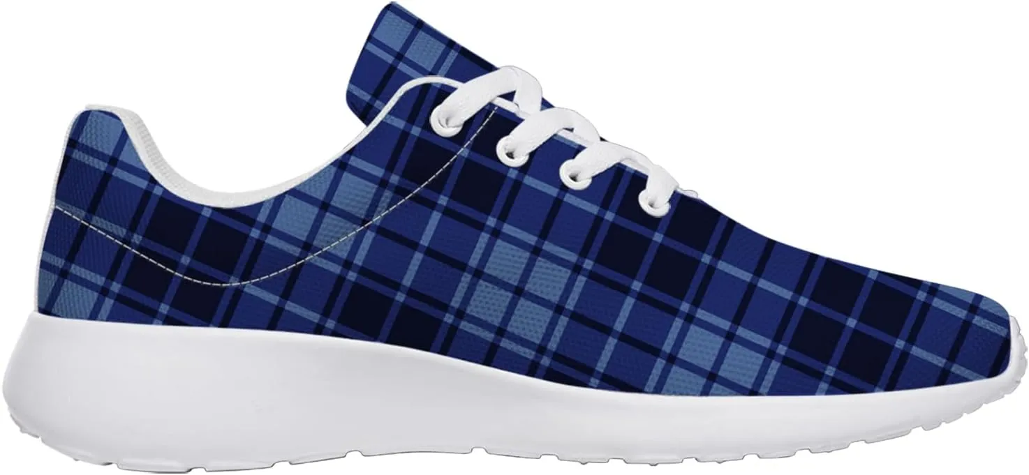Plaid Sneakers for Women Men Running Shoes Casual Tennis Shoes Plaid Gifts for Women Men