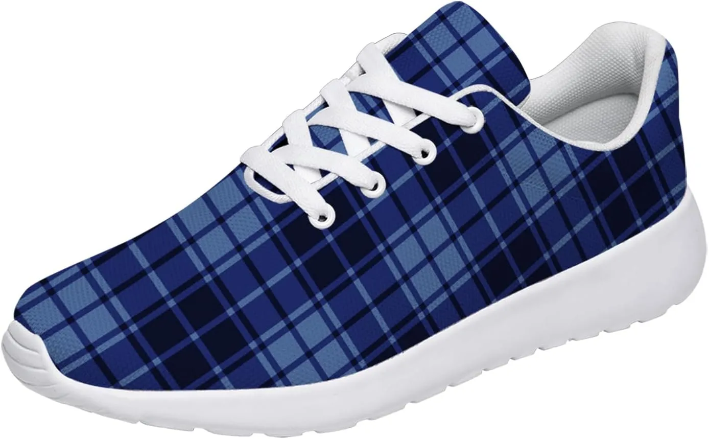 Plaid Sneakers for Women Men Running Shoes Casual Tennis Shoes Plaid Gifts for Women Men