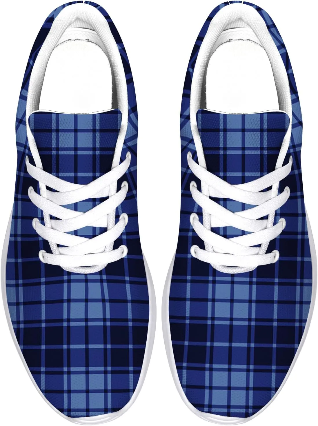 Plaid Sneakers for Women Men Running Shoes Casual Tennis Shoes Plaid Gifts for Women Men