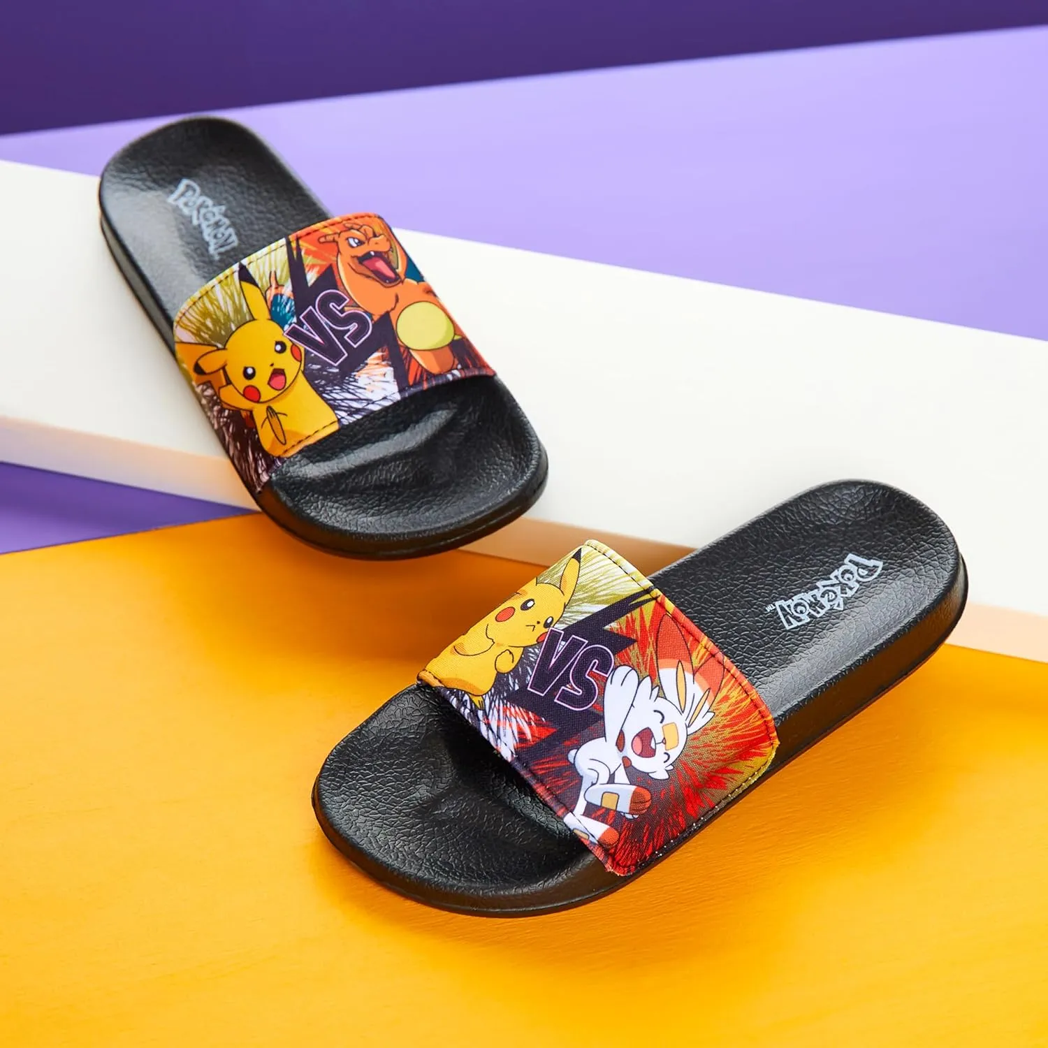 Pokemon Boys Slides, Beach or Pool Shoes for Kids - Gamer Gifts