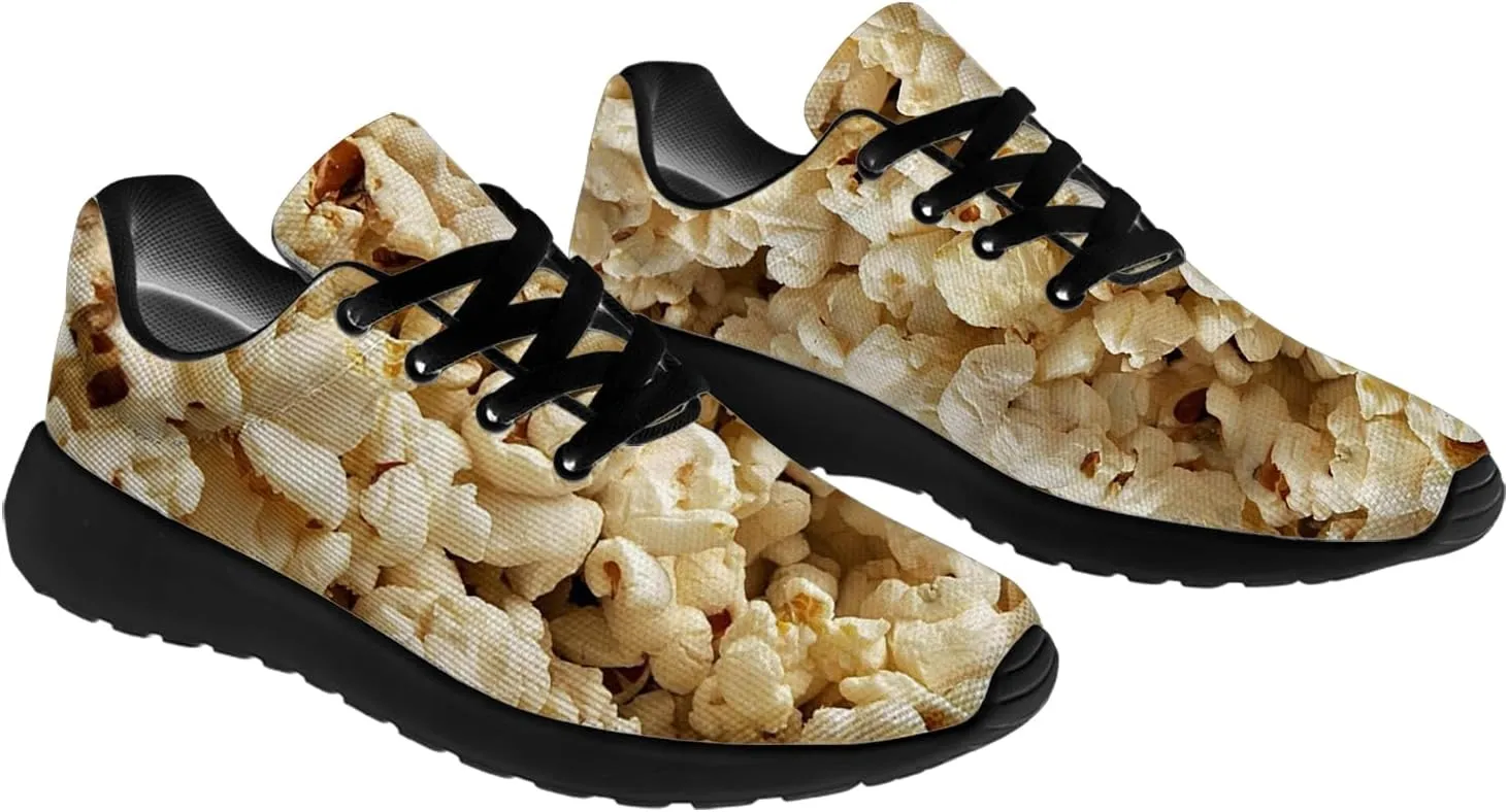 Popcorn Shoes for Women Men Running Shoes Walking Sneakers Print Tennis Shoes Gifts for Women Men