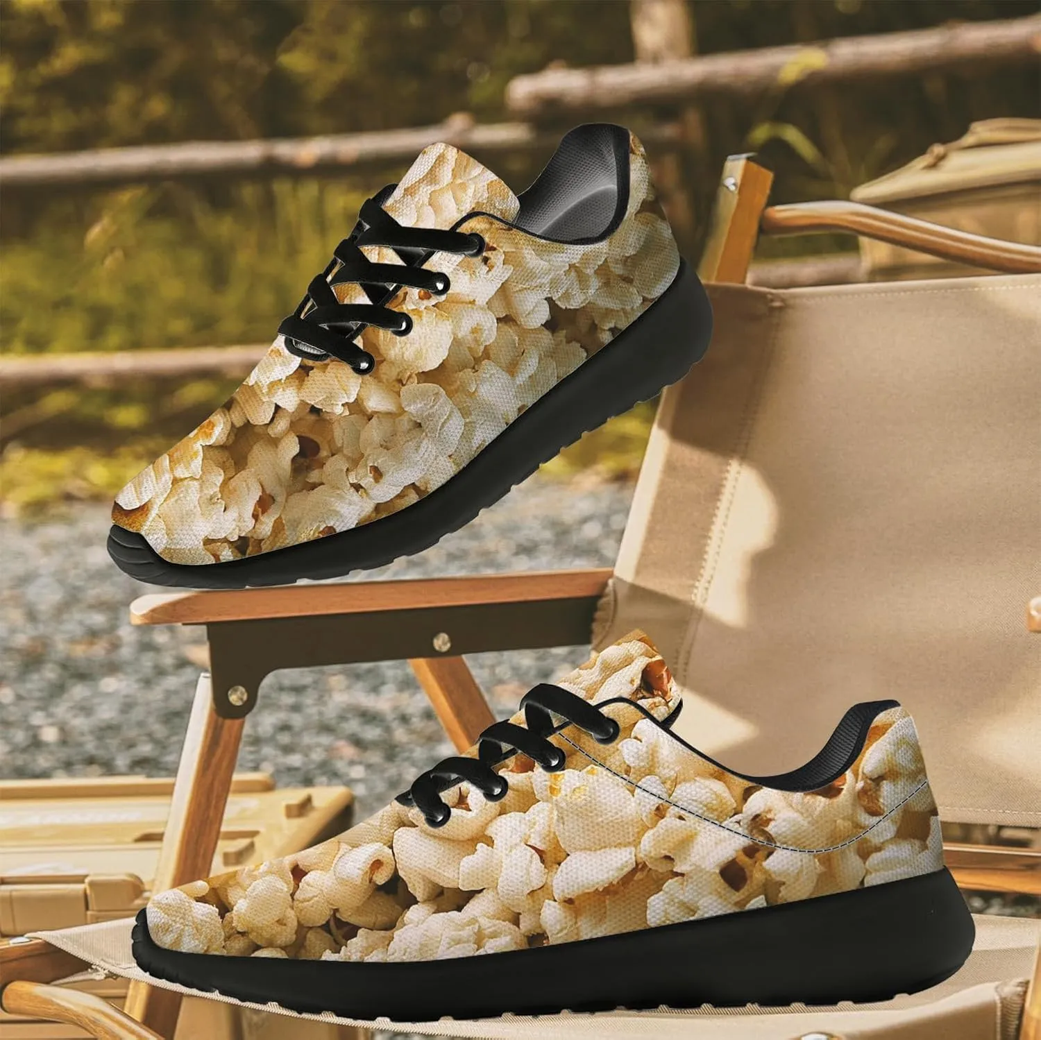 Popcorn Shoes for Women Men Running Shoes Walking Sneakers Print Tennis Shoes Gifts for Women Men