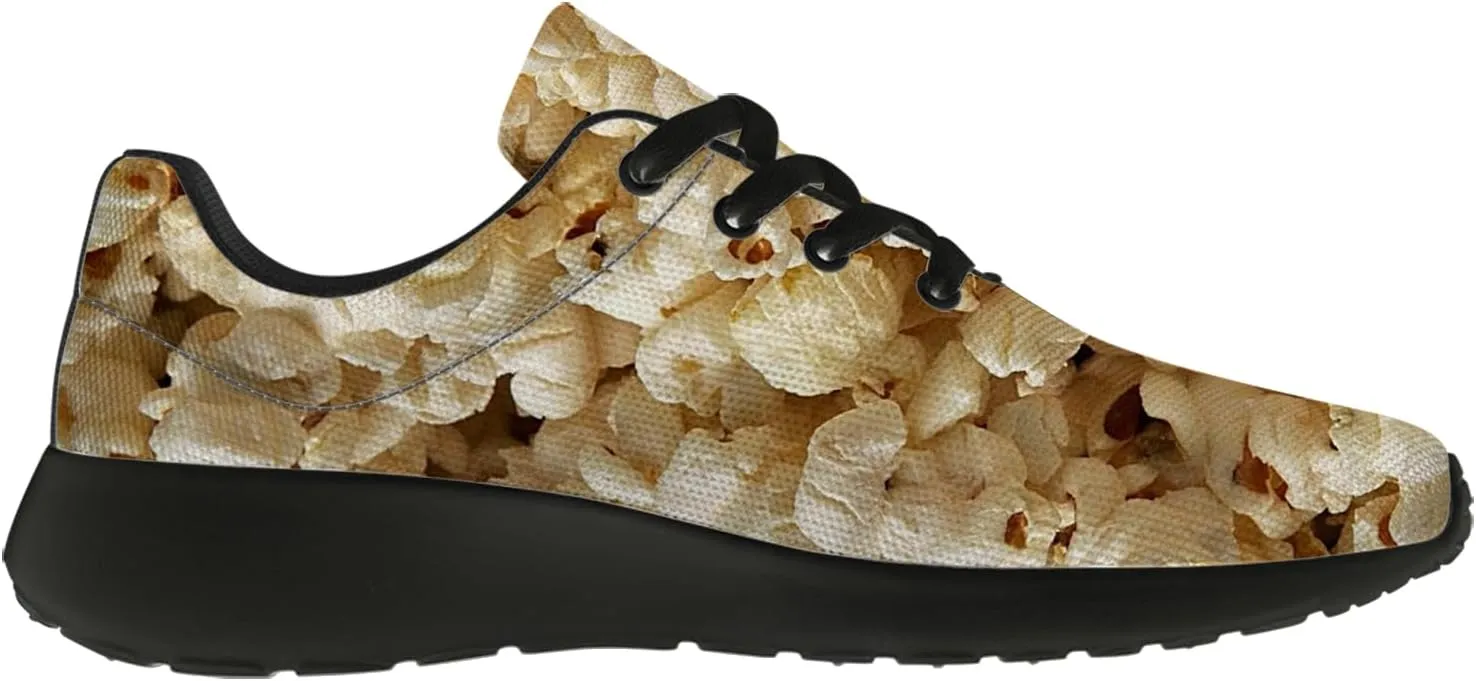 Popcorn Shoes for Women Men Running Shoes Walking Sneakers Print Tennis Shoes Gifts for Women Men