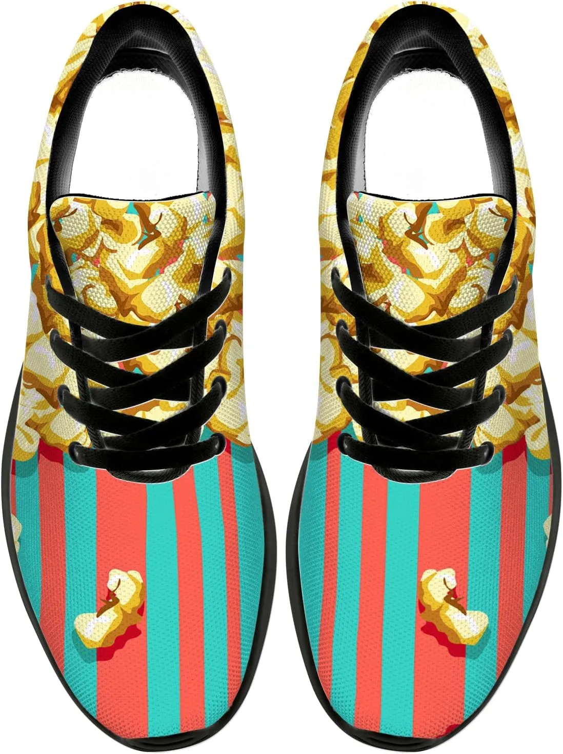 Popcorn Shoes for Women Men Running Shoes Walking Sneakers Print Tennis Shoes Gifts for Women Men
