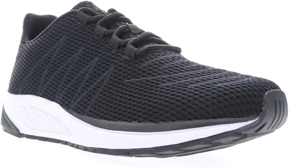 Propet Mens Tour Knit Lace Up Sneakers Shoes Casual - Black