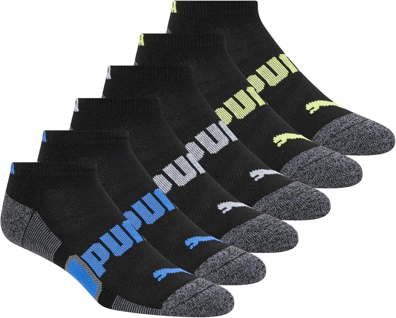 PUMA Kids' 6 Pairs Low Cut Socks