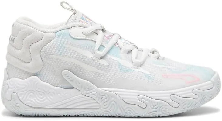 PUMA Kids Girls Mb.03 Iridescent Basketball Sneakers Shoes - White - Size 12 M