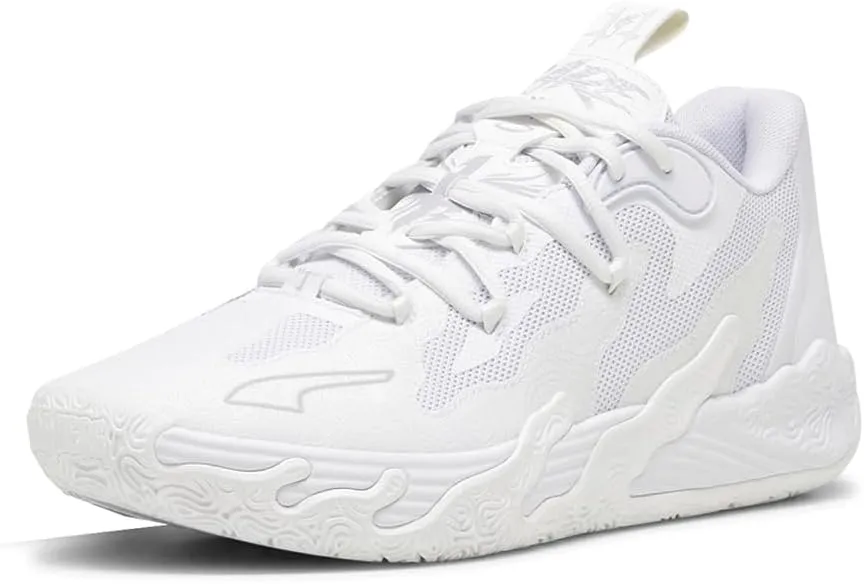Puma Mens Mb.03 Lo Basketball Sneakers Shoes Court - White
