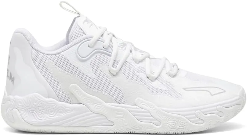 Puma Mens Mb.03 Lo Basketball Sneakers Shoes Court - White