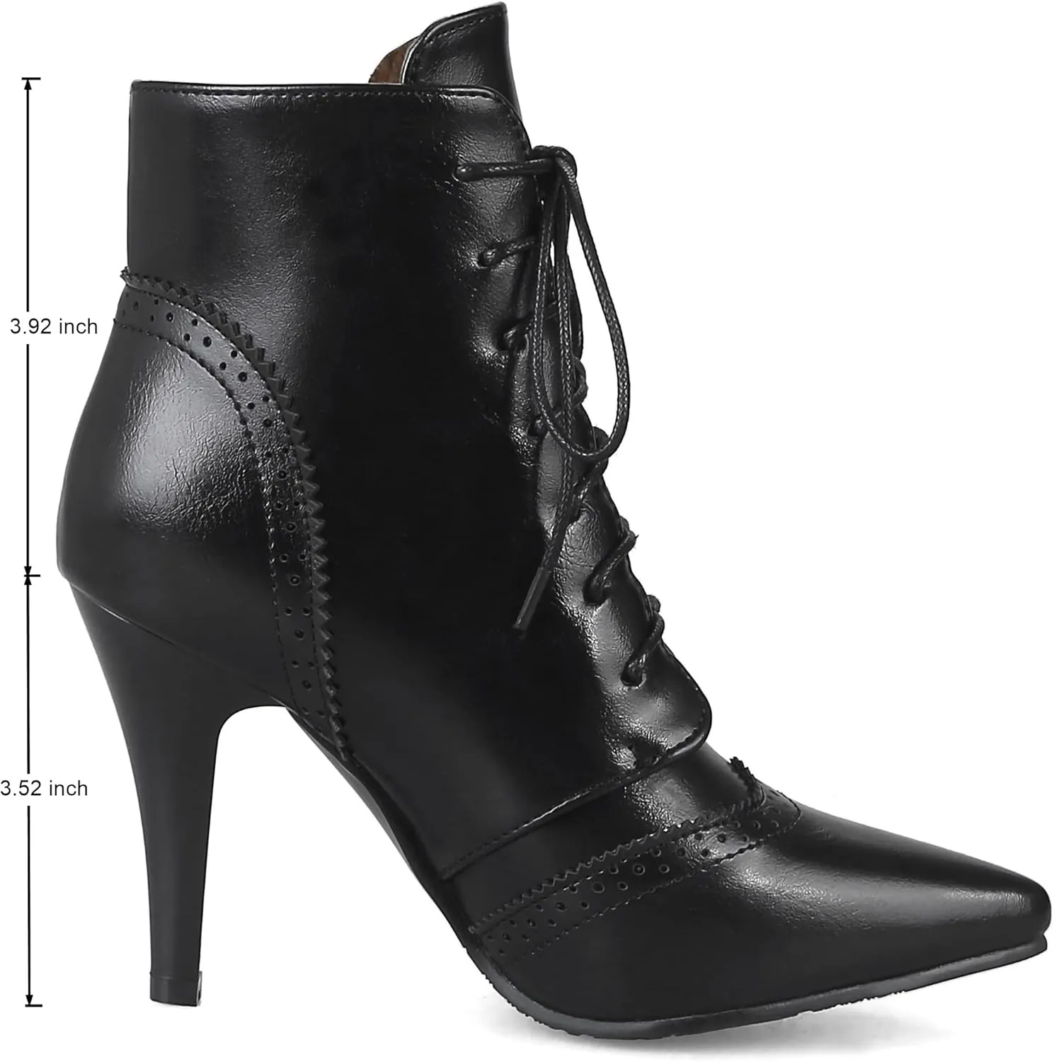 Quimeir Womens Stiletto Ankle Boots Pointed Toe Lace Up High Heel Booties