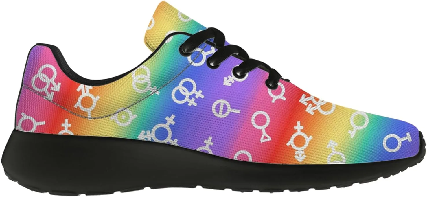 Rainbow Shoes for Women Men Running Shoes Lightweight Tennis Walking Sneakers Gifts for Him Her