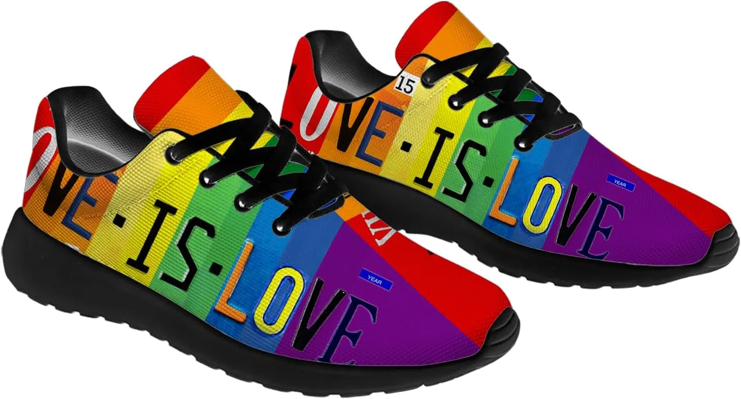 Rainbow Shoes for Women Men Running Shoes Lightweight Tennis Walking Sneakers Gifts for Him Her