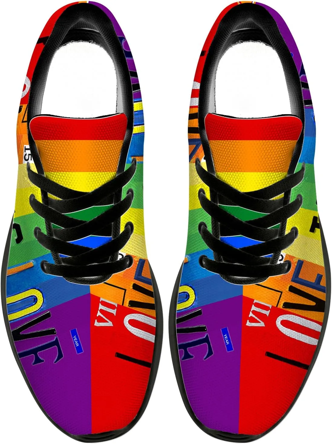 Rainbow Shoes for Women Men Running Shoes Lightweight Tennis Walking Sneakers Gifts for Him Her