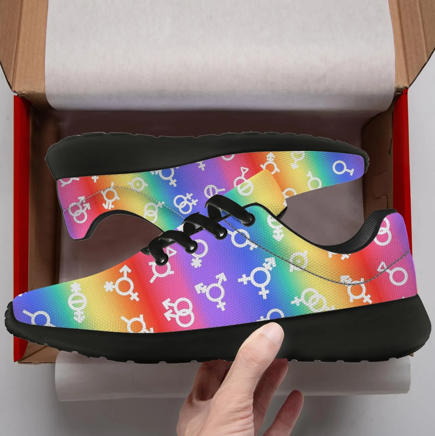 Rainbow Shoes for Women Men Running Shoes Lightweight Tennis Walking Sneakers Gifts for Him Her