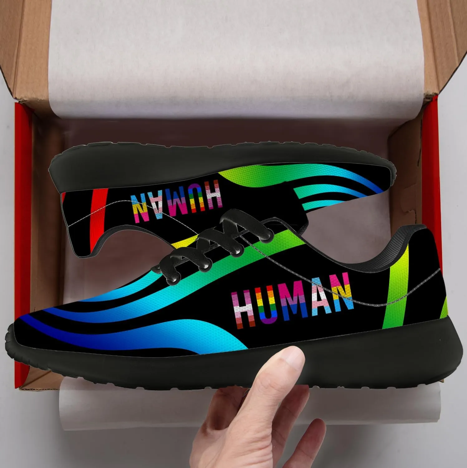 Rainbow Shoes for Women Men Running Shoes Lightweight Tennis Walking Sneakers Gifts for Him Her